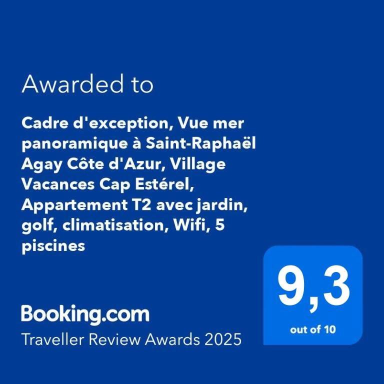 Dans Un Cadre D'Exception, Vue Mer Panoramique A Agay Cote D'Azur, Village Vacances Cap Esterel, T2 Avec Jardin, Golf, Climatisation, Wifi, 5 Piscines Saint-Raphael  Luaran gambar